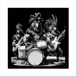 Heavy Metal Rooster Band Posters and Art